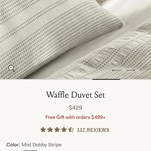 Waffle King Duvet Bedding Set